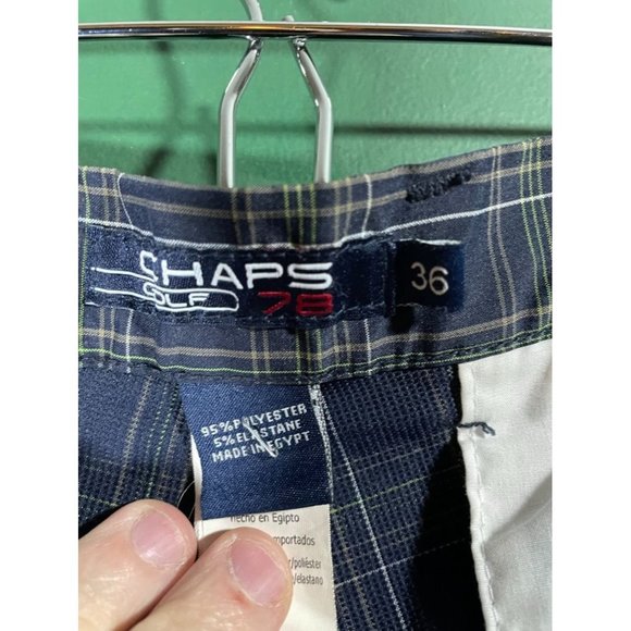 Chaps Golf - Blue/Grey/Green Plaid Shorts - Size 36 - Picture 4 of 6